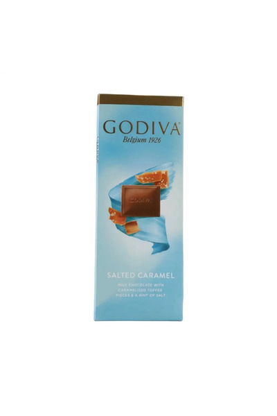 Godiva شوكولاتة الحليب بالكراميل المملح - 90 جرامًا - عبوة من قطعتين
