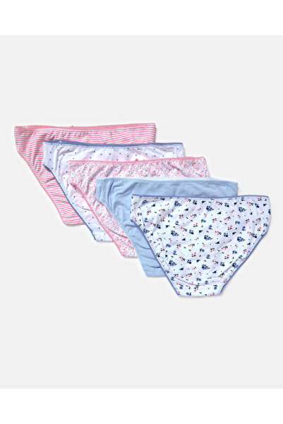 REDTAG Senior Girls Assorted Bikini Brief Set (Pack of 5)