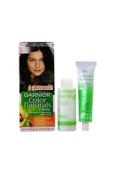 Garnier كريم كولور ناتشورالز، لون شعر دائم ومغذي، رمز 1- أسود نوار