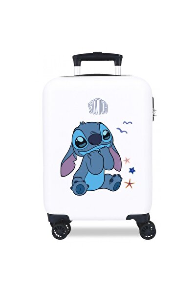 Disney Children's trolley, Stitch Excited, ABS, small suitcase, white, 50x33x20 cm