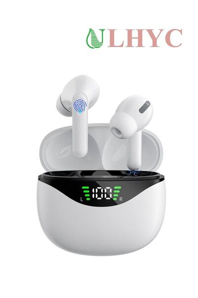 ULHYC سماعات أذن لاسلكية مع شاشة عرض بطارية LED وحافظة شحن، مقاومة للماء IPX5، وخاصية إلغاء الضوضاء M