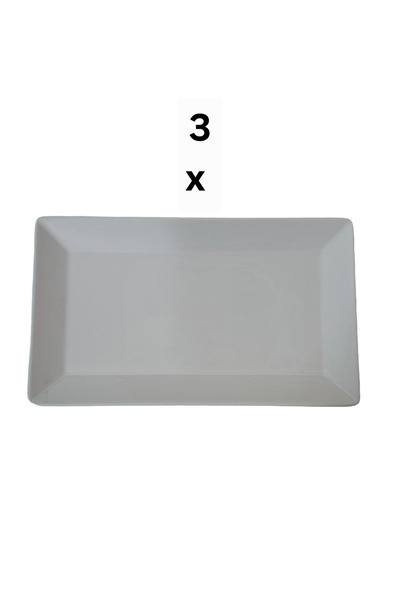 Cesiro Rectangular platter, 25×15 cm, Matte white