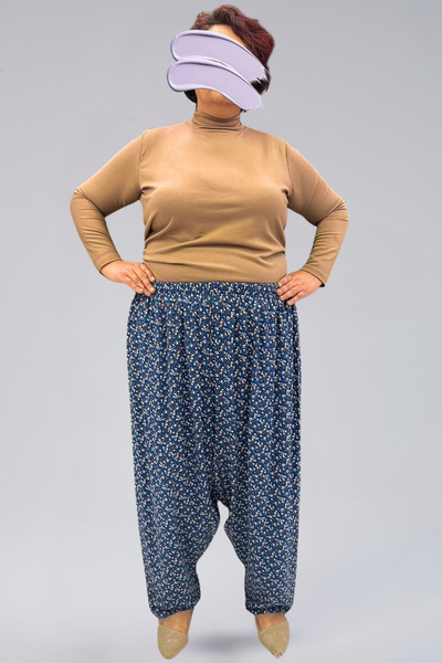 BNZ TEKSTİL Crispy Patterned Viscose Fabric Women's Shalwar