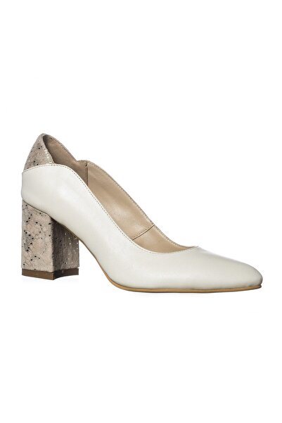 Catinca Shoes Pantofi de damă din piele naturală – Bej cu fir auriu – R 9 BFA