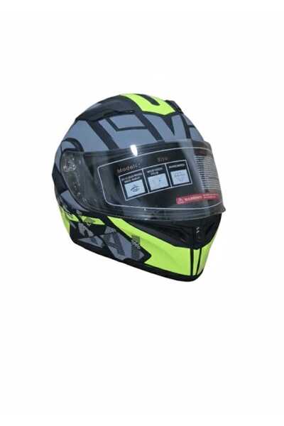 Hobbys JK902 H1 Yellow Güneş Vizörlü Çene Açılır Lüks Kask