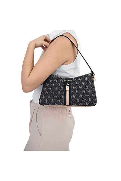 Silver Polo حقيبة كروس للنساء / البنات 1102-46718 حقيبة كروس M178 أسود مدخن غ...