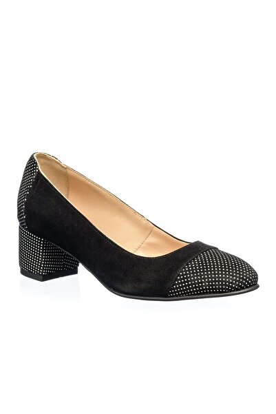 Catinca Shoes Women's shoes genuine leather – Black Antilopa White Polka Dots – A 8 NABA