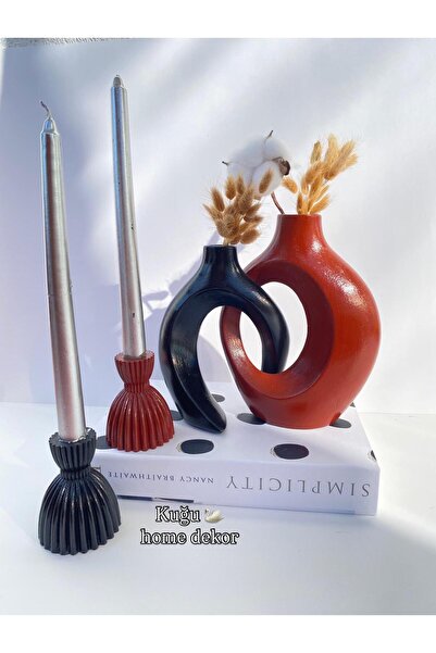 kuğu home dekor Dear Vase Candle Holder Set Decor
