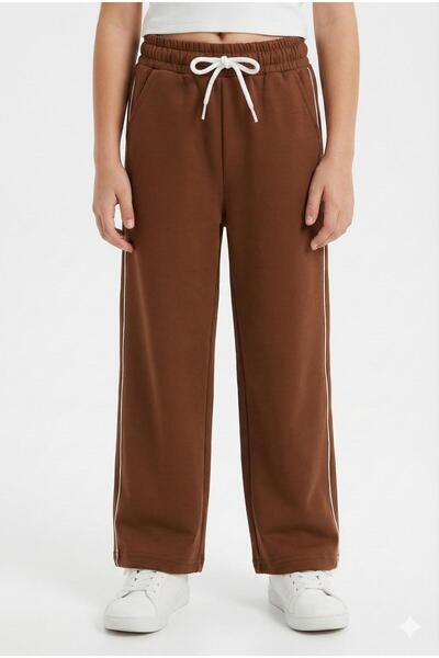 Kalyoncu Butik Striped Sweatpants Two Strings Compact Fabric