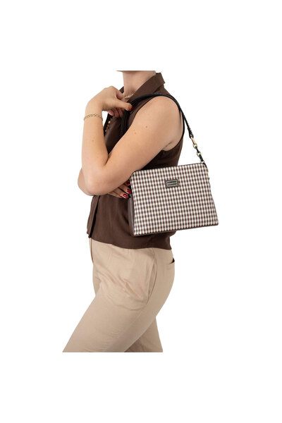 Silver Polo حقيبة كروس للنساء / البنات 937-45615 حقيبة كروس M191 بني أصفر غير...