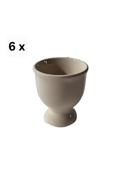 Cesiro Set of 6 egg cups, 6.5 cm, Cream
