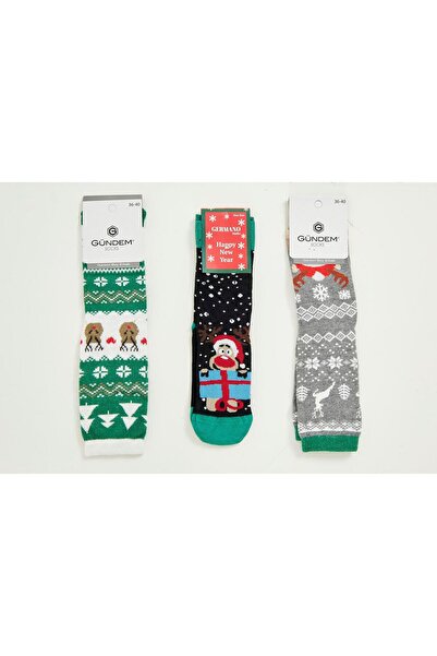 TRENDHİLL C104 Πρωτοχρονιάτικες κάλτσες με σχέδια