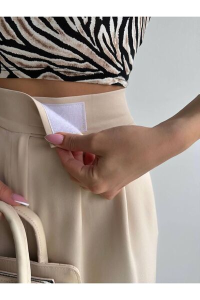 HA-KA GİYİM Women's Snap Fastener Imported Fabric Doubleface High-Quality Fabric O Oversized Mold Pulling Does Not Fade