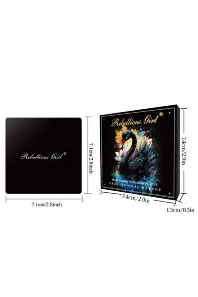 SELA Paletă Black Swan cu 9 culori — Pigmenți metalici intensi „Rebellious Girl”,