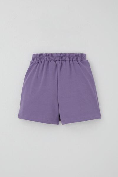 Breeze Girl's Shorts Skirt with Bow Accessories and Ruffles, Ages 6-10, Lilac