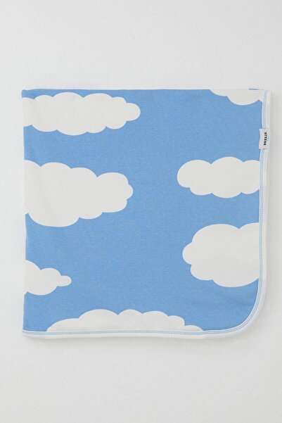 Breeze Newborn Baby Blanket Cloud Patterned Standard, Blue