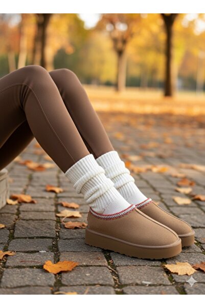 uway Women's Suede Fur Lined Thick Sole Closed Front Casual Winter Ug Boots Slippers