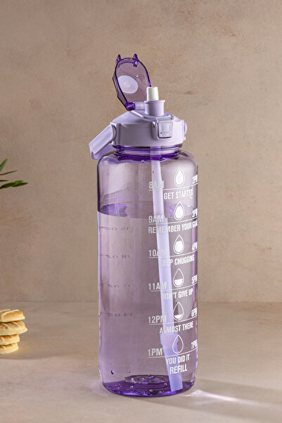Poomy 1650 ml Motivational Water Bottle with Straw - Large Size Sports Water Bottle and Drinking Bottle with Time Scale