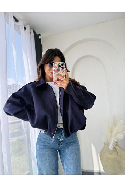 EGZOTİK ASORTİK Сюет Бомбер Модель Куртка