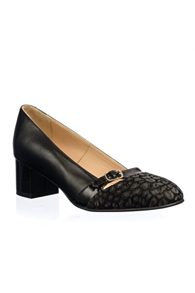 Catinca Shoes Pantofi de damă din piele – Vârf negru cu imprimeu de ponei – 0...