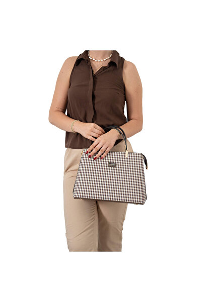 Silver Polo حقيبة كتف للنساء / البنات 924-45735 حقيبة M191 بني أصفر-بني مطفي