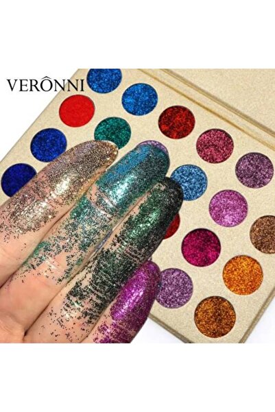 veronni 24-Color Glitter Eyeshadow Palette Sparkle Fantasy