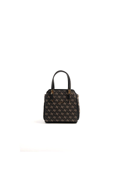 Silver Polo حقيبة كتف للنساء / البنات 1136-46547 حقيبة M178 أسود مدخن غير لامع