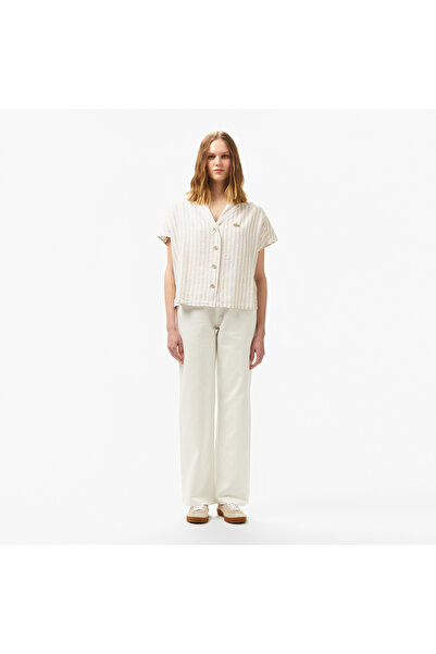 Lacoste Kadın Beyaz Jean Pantolon