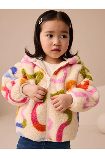 Next Baby Cream Rainbow Curl - Zippered Fleece Jacket