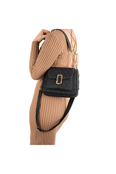 Silver Polo حقيبة كروس للنساء / البنات 1147-46101 حقيبة كروس M178 أسود-أسود غ...