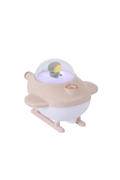 Soleil World Ultrasonic Humidifier with Essential Oil Diffuser, Spaceship Design, 220ml, Pink