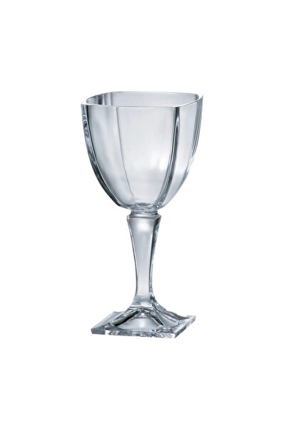 BOHEMİA CRYSTAL Set of 6 Crystal Bohemia Arezzo Wine Glasses 270 ml, Transparent