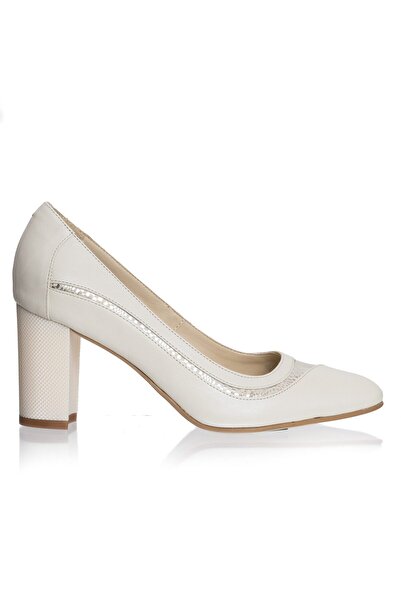 Catinca Shoes Women's leather shoes – Beige with Dots – 163 BP