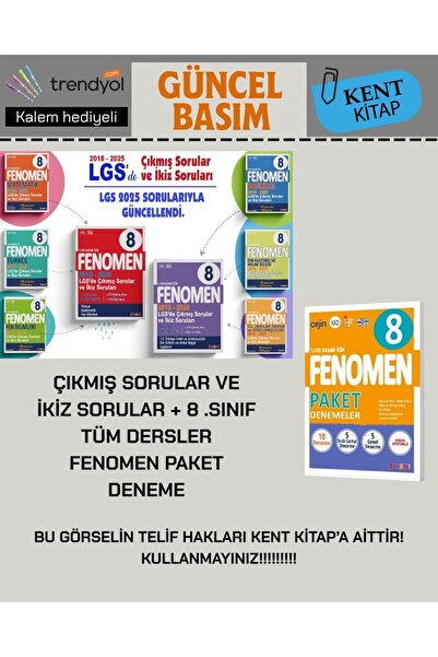 Fenomen Yayıncılık Çıkmış Sorular ve ikiz Sorular + Fenomen tüm dersler paket...