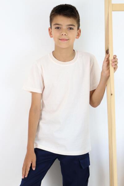 Breeze Μπλουζάκι για αγόρια Basic 4-14 ετών, πούδρα