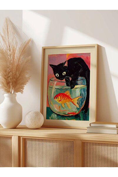 Patika Poster – Kasedeki Merak | Çerçeveli Poster | Modern Duvar Dekoru | Tablo