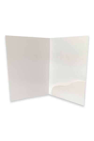 ABB Matbaa 10 Adet Beyaz Cepli Dosya Sunum Evrak Dosyası Baskısız 300 gr A4