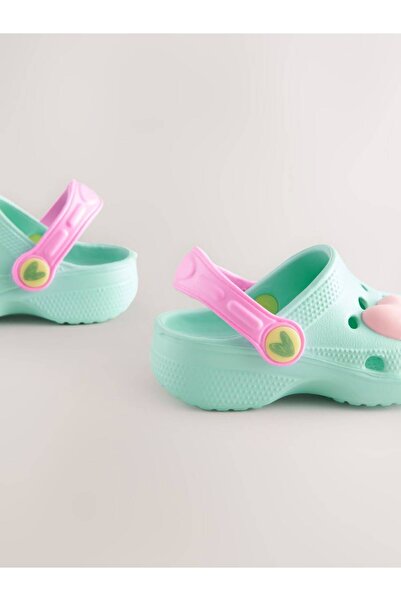 Next Baby Green Heart Logo Slippers / Sandals