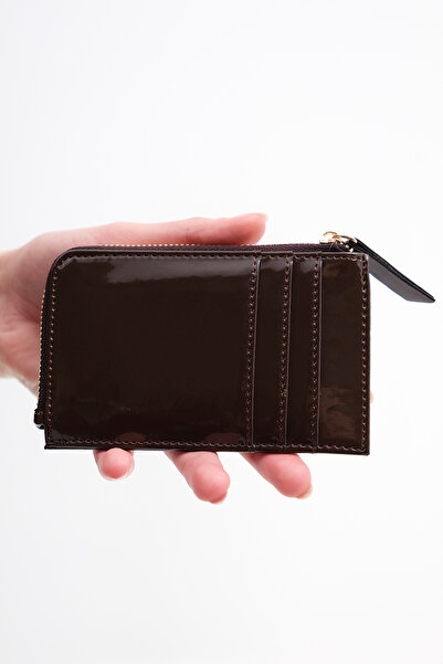 Addax Patent Leather Mini Card Holder Wallet Czdn153