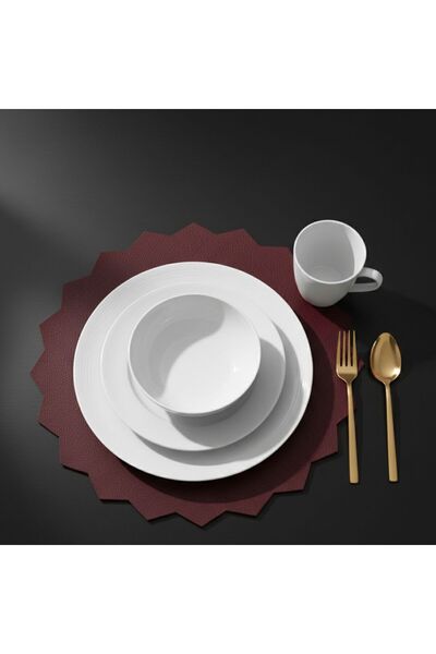 Grand Fine Art 2 Pieces Leather American Doily-Easy to Wipe Supla-33X33 Cm-Rose Thorn Pattern