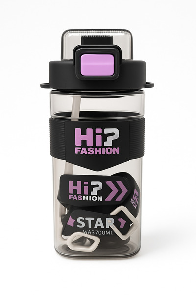 OEM Sticlă sport HiP Fashion 650ml – Model Premium cu curea și etichete inter...
