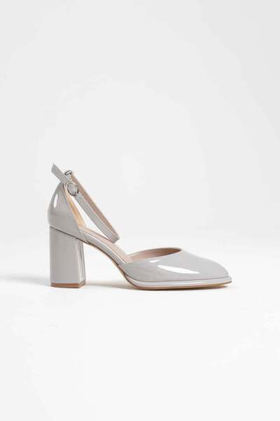 TRENDELLA Theresa grey patent leather women's high heel shoes