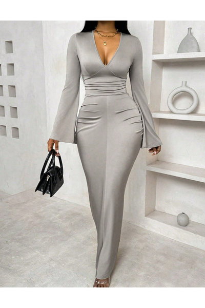 Sheya Shein maxi dress, gray