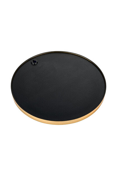 Metpoint Round Mirrored Gold 24X24 Serving Tray for Coffee and Tea (Multi-Purpose)