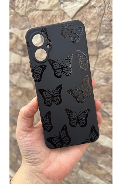 Vip Case حافظة مطاطية كلاسيكية ممتصة للصدمات من السيليكون بنمط الفراشة السوداء المتوافقة مع Omix X5 277