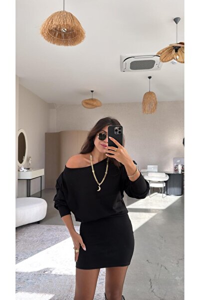 Buket Teke Rochie modală cu fustă neagră