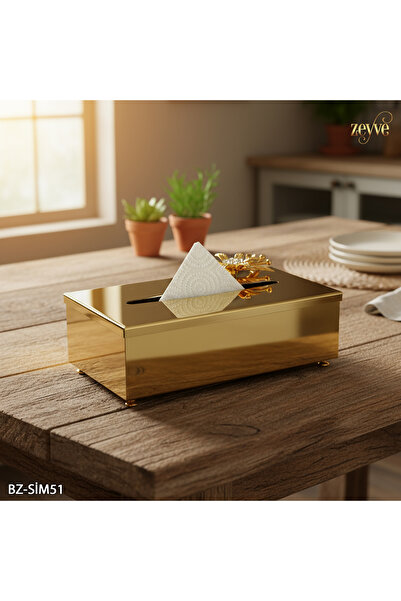 Hinora Gold Stainless Steel Z Napkin Holder 23X13X10Cm