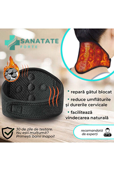 Sanatate Forte Magnetic Cervical Brace with Tourmaline