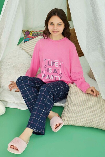 Aydoğan Young Girl's Cotton Pajama Set 240772 Pink