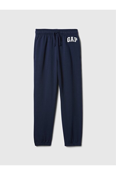 GAP Boy's Navy Blue Logo Relaxed Jogger Sweatpants